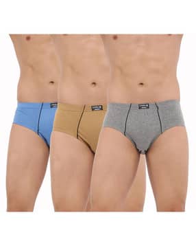 dollar bigboss Pack of 3 Men Anti-Microbial Super Combed Cotton Solid Brief-picture-14