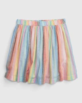 gap kids Striped Linen-Cotton Woven Mini Skirt-picture-47