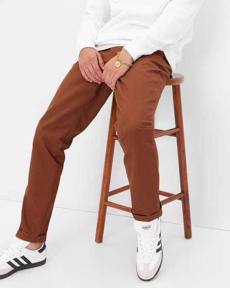 gap khaki pants skinny performance men's brown new size 32/30