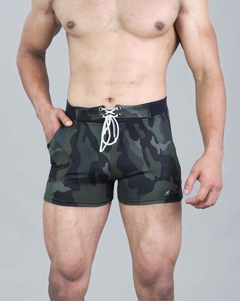 Men Camouflage Print Swim Shorts - Main Image