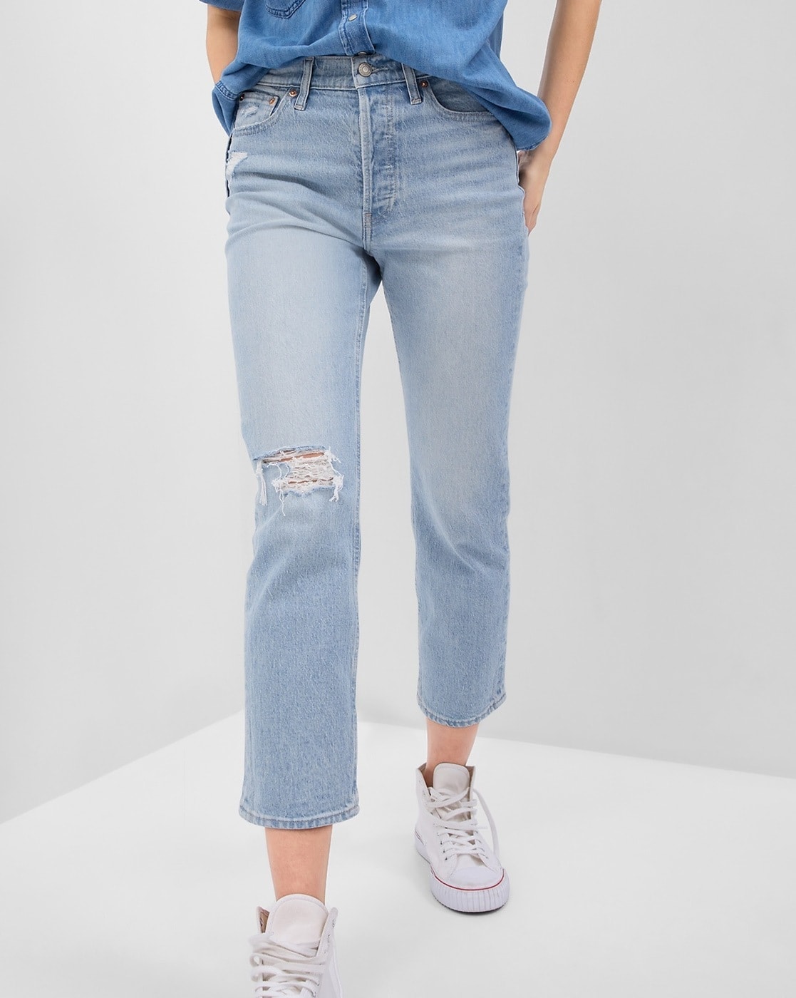 Women Stone-Washed Straight Fit Jeans