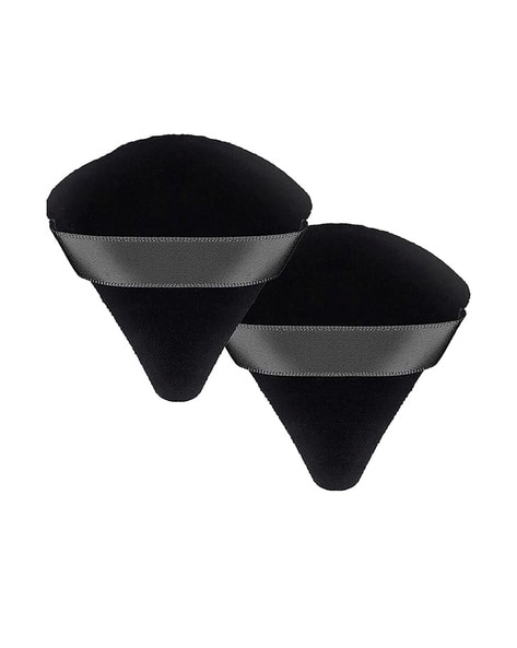 BRONSON PROFESSIONAL Pizza Puff Triangle Makeup Beauty Blender Sponge Powder Puff - Black