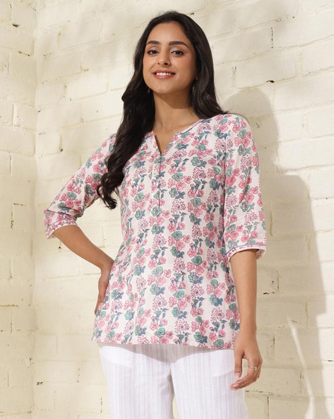 Buy White Kurtis Tunics for Women by Fabindia Online Ajio