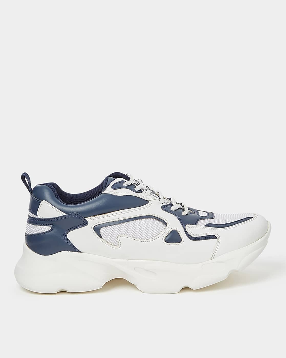 Chunky Sneakers Blue Contrast Panel Chunky DAD Sneakers