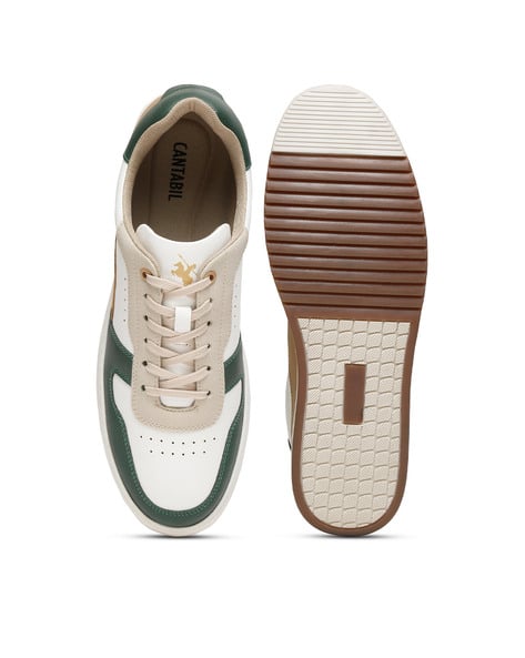 Men Colourblock Lace-Up Sneakers