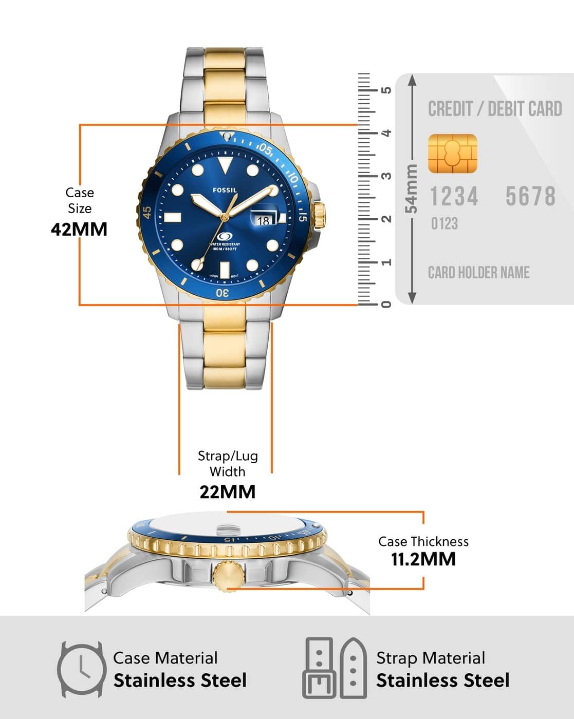 Buy Dual-Toned Watches for Men by FOSSIL Online