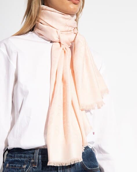 Ajio Salvatore Ferragamo Gancini Scarf Pink Ferragamo Scarf Buy