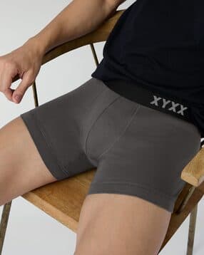 xyxx Logo Print Trunks with Elasticated Waist-picture-49