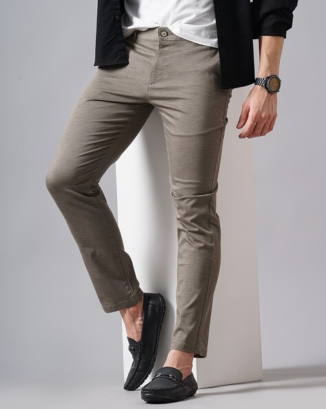 Men Slim Fit Low-Rise Chinos