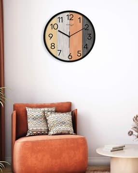 Striped Plastic Wall Clock
