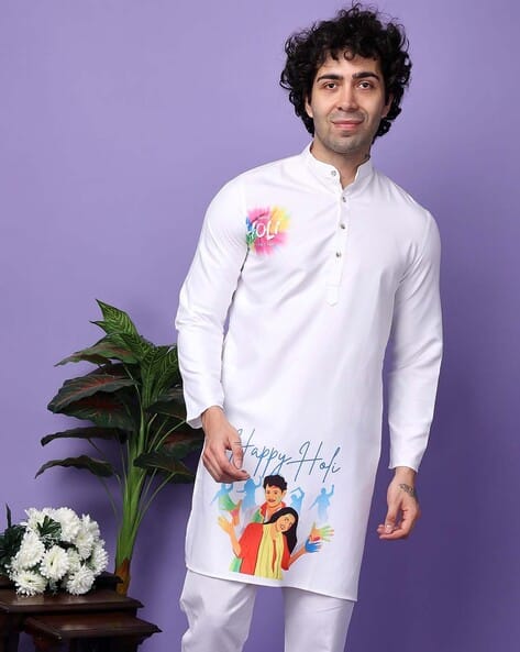 Buy Off White Kurtas for Men by hangup Online
