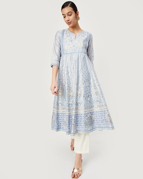 Blue Kurtas for Women by MAX Online | Ajio.com