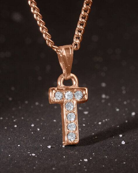 Estele Stone-Studded Pendant with Link Chain