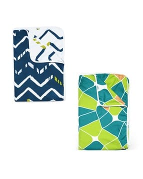 divine casa Set of 2 120 GSM Printed Reversible Single Dohars-picture-30