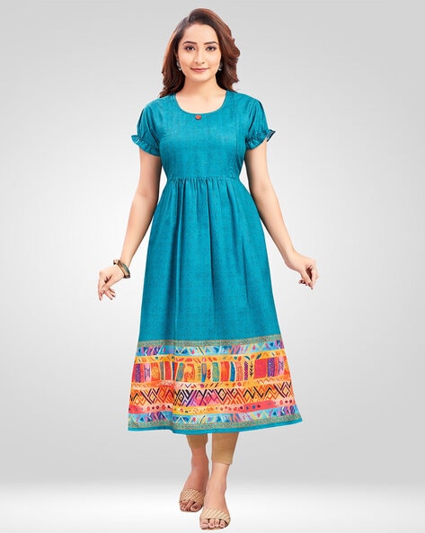 Buy Majestic Blue Kurtas Kurtis for Women by RITIJYA Online Ajio