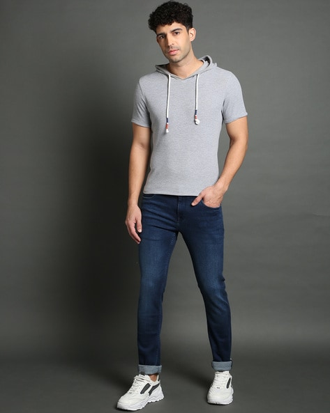 Men Mid-Wash Skinny Fit Jeans