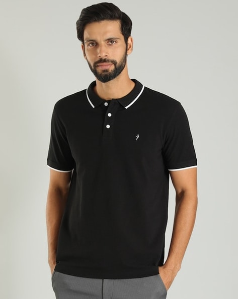 Black polo t shirt online india hotsell