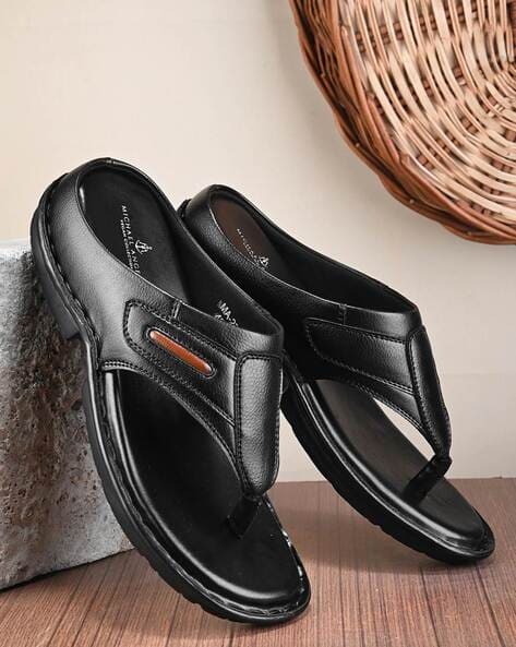 Men Slip-On Round-Toe Flip-Flops