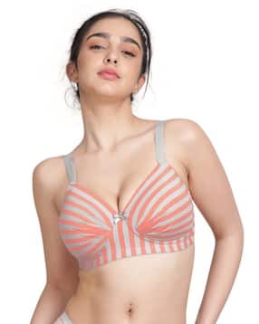 shyaway Padded Striped Wirefree Cotton Bra-picture-28