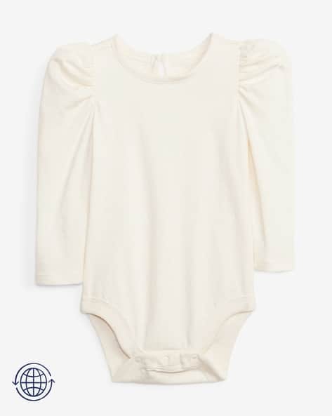 Organic Cotton Mix Match Puff Sleeves Bodysuit