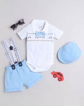 bumzee Boys Graphic Print Bodysuit & Shorts Set-picture-40