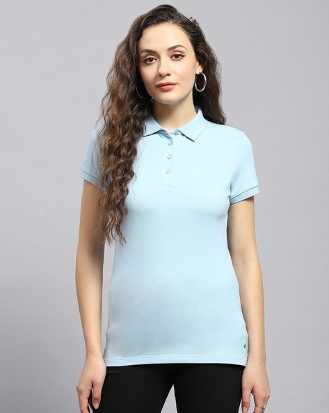 Buy Sky Blue Tshirts for Women by MONTE CARLO Online Ajio