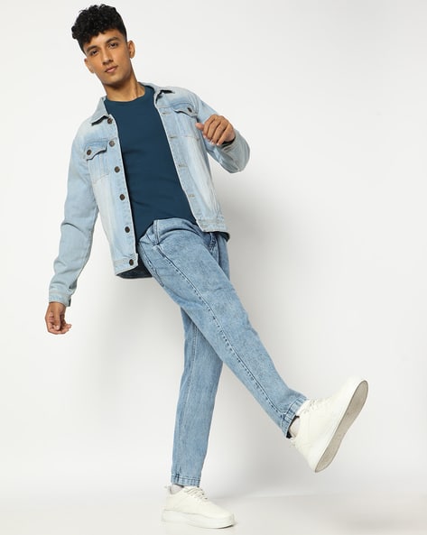 Men Heavy-Wash Relaxed Fit Jeans