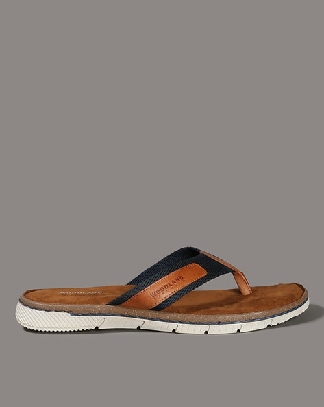 Woodland Men Thong-Strap Flip-Flops