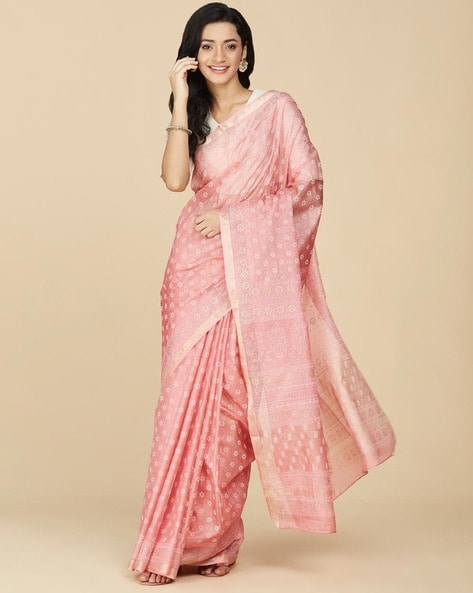 Buy Pink Sarees for Women by Fabindia Online Ajio