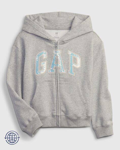 XS Gap black and grey full zip hoodie (fits like a