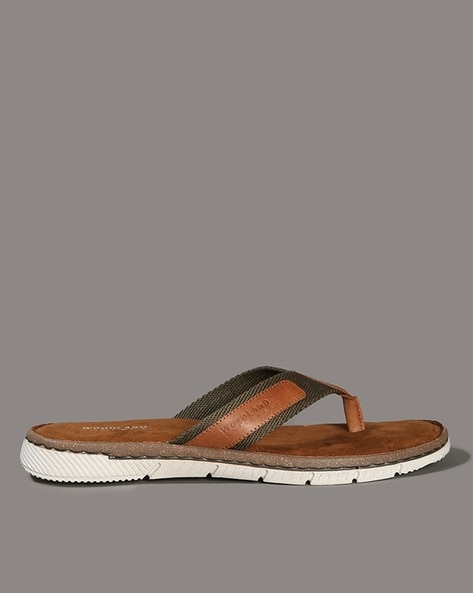 Woodland Men Thong-Strap Flip-Flops