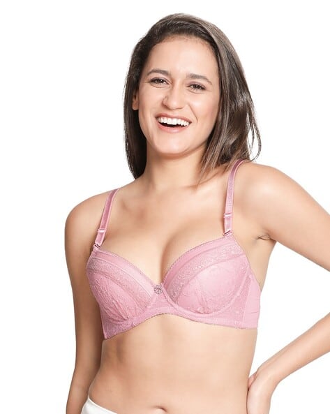 Padded Wired Demi Coverage Full Lace Bridal Bra