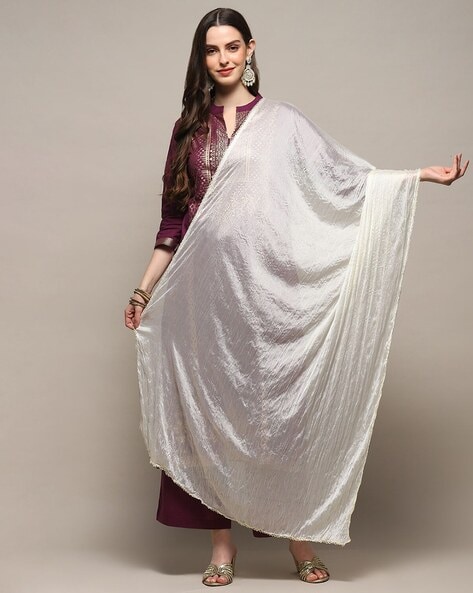 Biba Women Crinkled Chiffon Dupatta