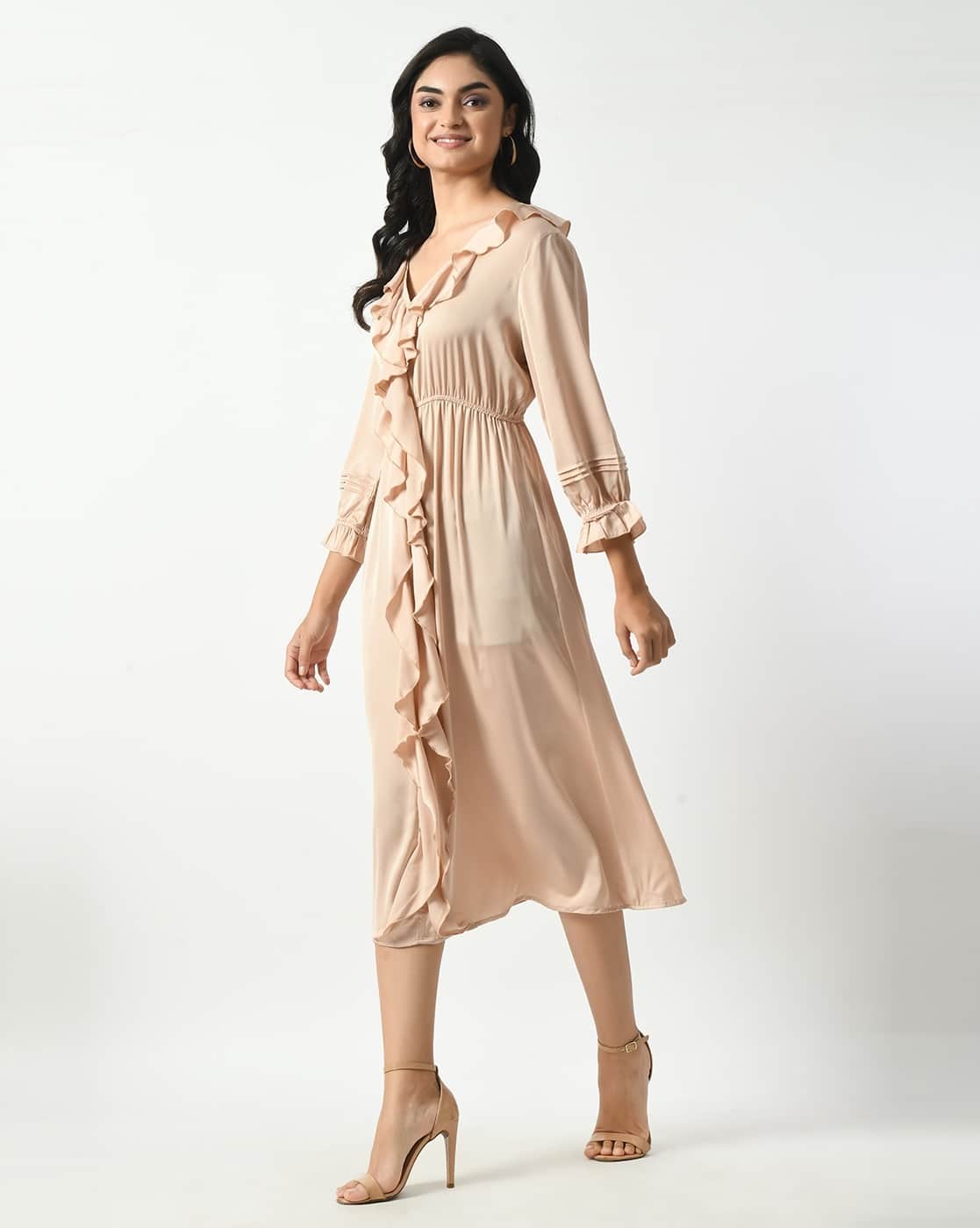 andmary Lady like long dress beige ワンピース ANDMARY Lady
