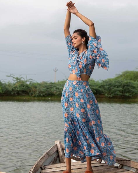 Long Skirt Set Two Piece Boho Set Sexy Boho Beach Two Piece Set