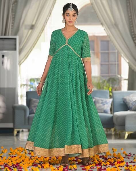 Buy Green Kurtas for Women by VARANGA Online Ajio