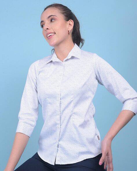CRIMSOUNE CLUB Women Slim Fit Abstract Print Shirt