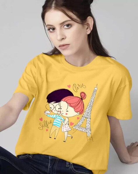 Women Graphic Print Loose Fit T-Shirt