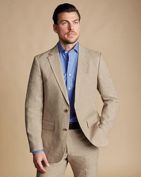 Buy Beige Blazers Waistcoats for Men by CHARLES TYRWHITT Online Ajio