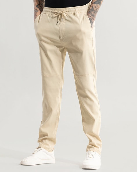 Relaxed Fit Chinos with Drawstring Waist