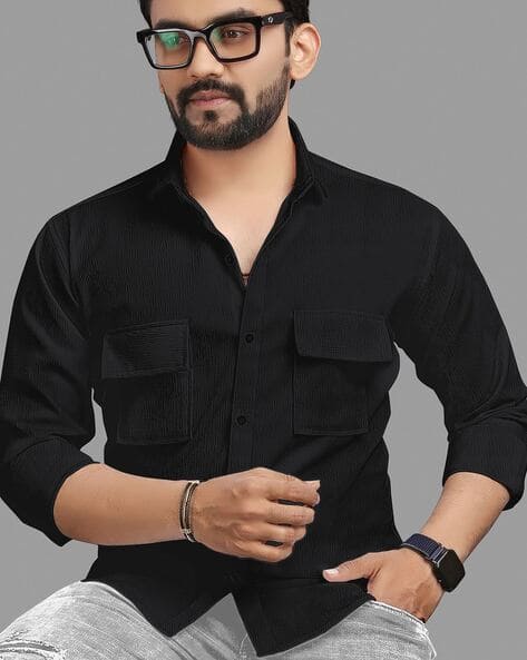 Buy Black Shirts for Men by Woxen Online | Ajio.com