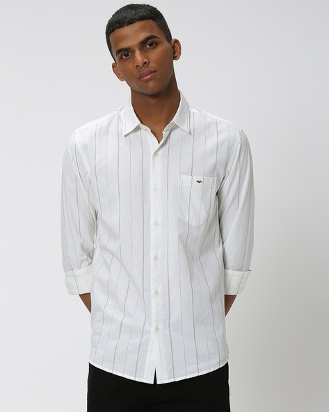 Mufti Men Striped Slim Fit Shirt