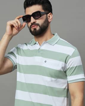 UNIBERRY Stripes Regular Fit Polo T-shirt