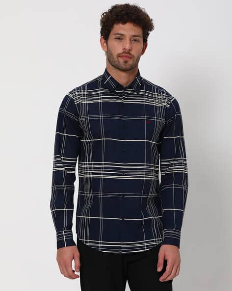 Checkered Shirt Mufti Shirts Flipkart Buy Mufti Men Slim Fit