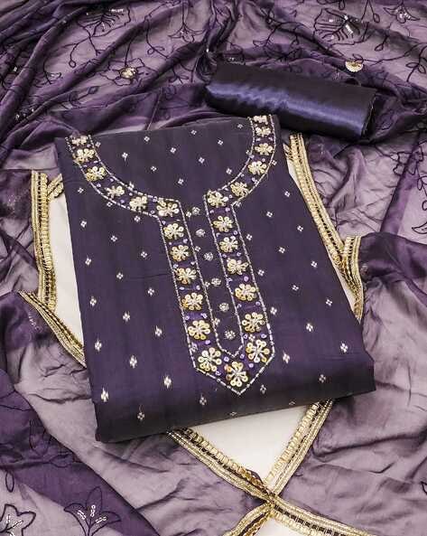 Women Embellished 3-Piece Dress Material Price in India