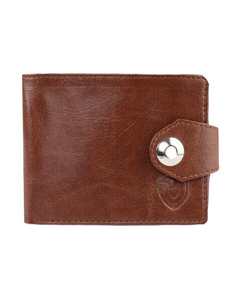 Keviv Men Bi-Fold Wallet with Snap-Button Closure
