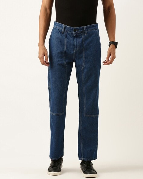 Pxiakgy jeans for men Leg Men's Pants Plus-Size Street Jeans Fashion  Trousers Loose Wide Men's pants Men Jeans Black + L - Walmart.com