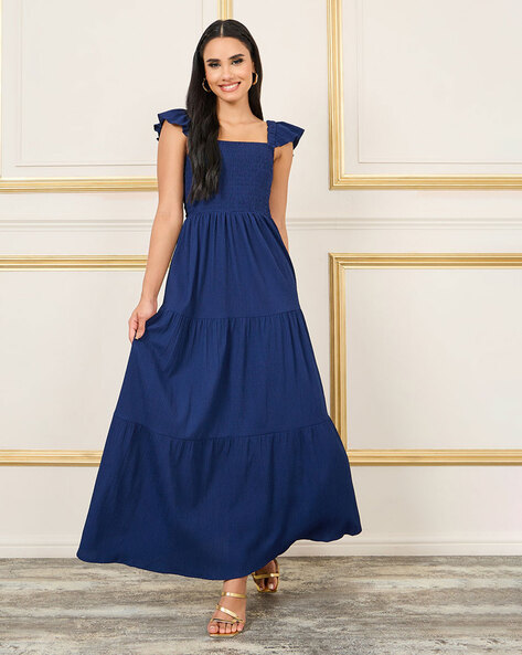 Navy blue factory dress