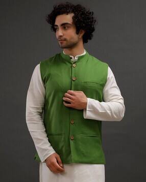 tjori Men Nehru Jacket with Welt Pockets-picture-13