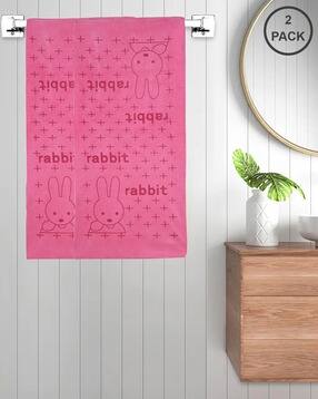 Set of 2 300 GSM Geometric Print Bath Towels 43" x 22"-image-5
